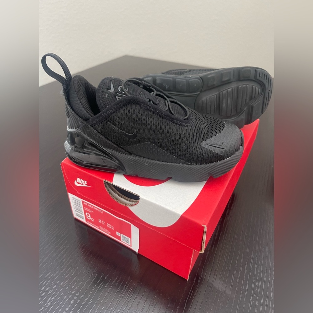 Nike Air Max 270 - all black, toddler size 9c